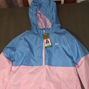 Eddie Bauer Kids Blue and Pink Raincoat